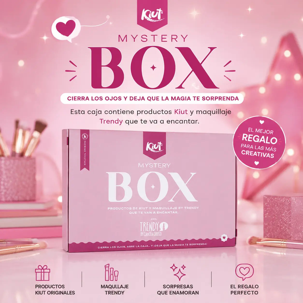 KIT DE ESCRITURA Y MAQUILLAJE TRENDY MISTERY BOX | KIUT cod 390735