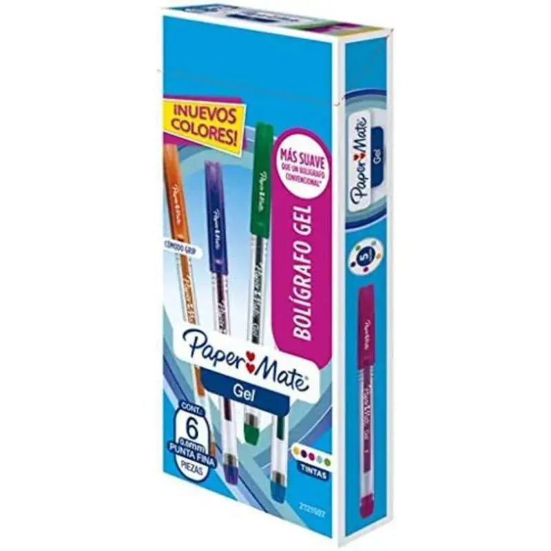 bolígrafo gel económico surtido x 6 ref. 88893