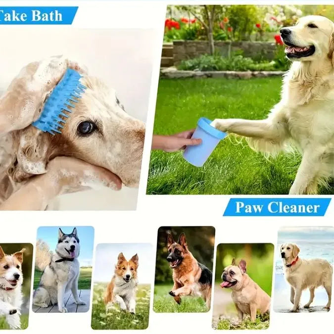 Vaso limpiador de patas para razas medianas y pequeñas