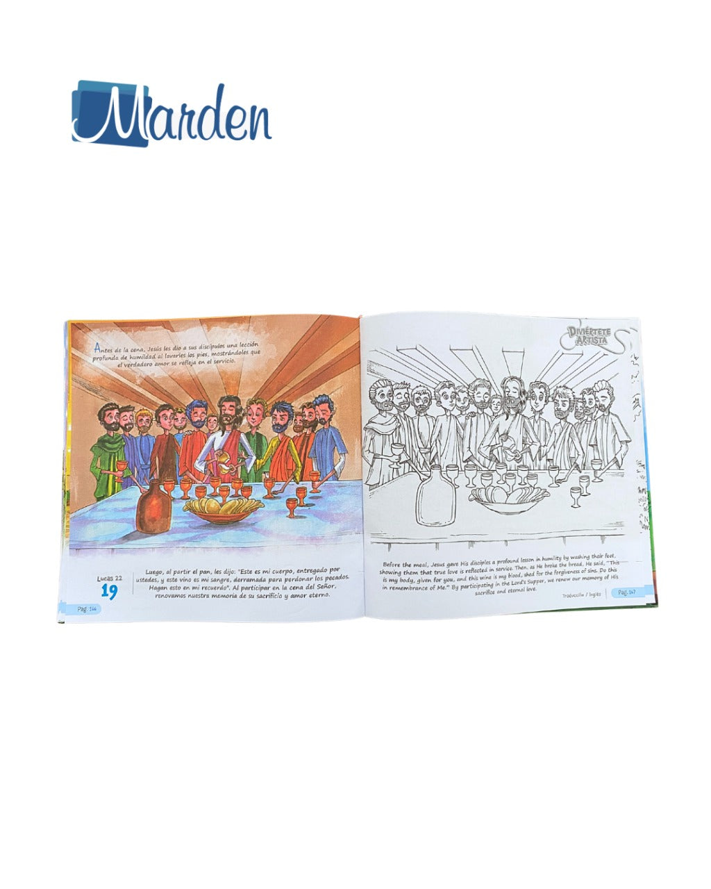 BIBLIA PARA COLOREAR EN ESPAÑOL E INGLES