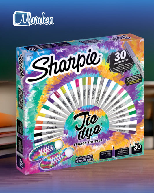 Marcador Sharpie Ruleta Tie Dye X 30
